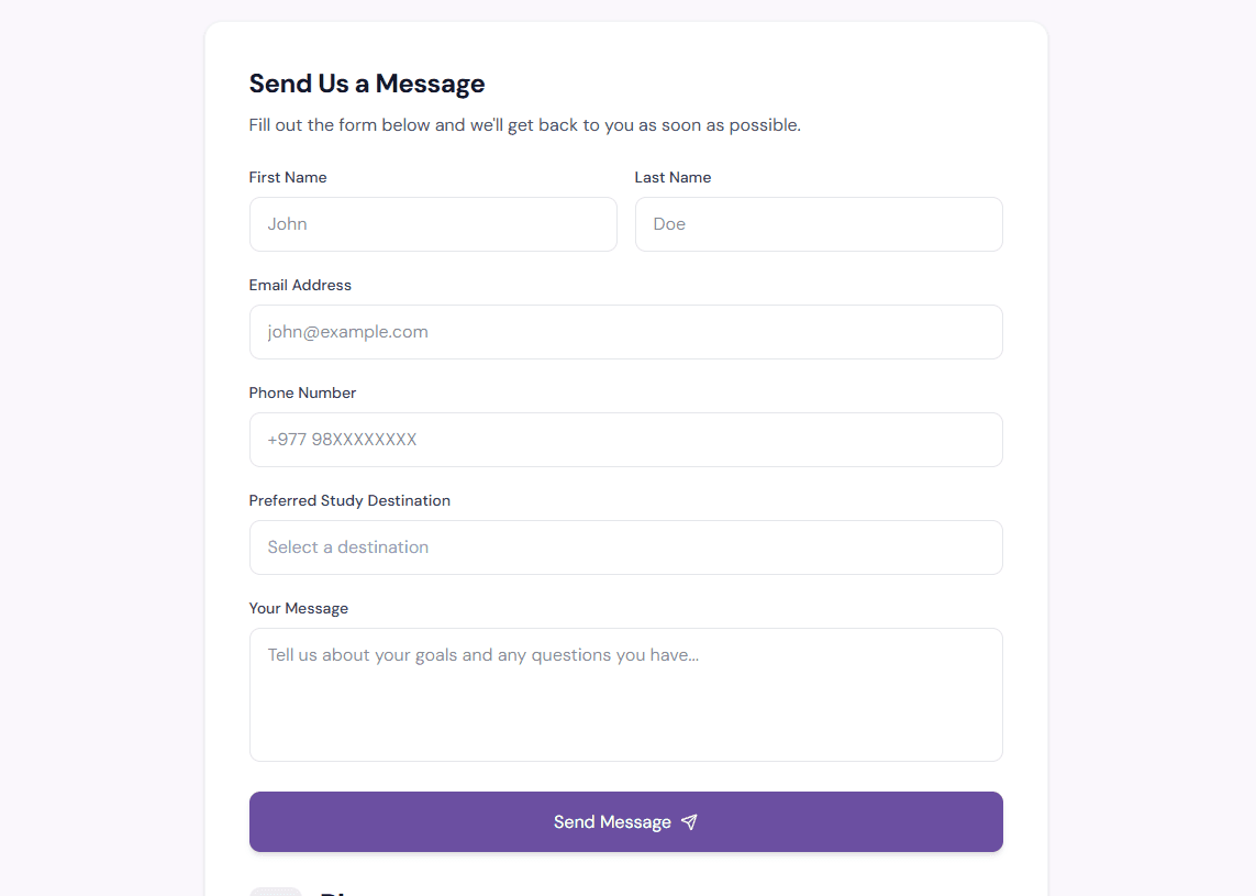 Educampaign contact form
