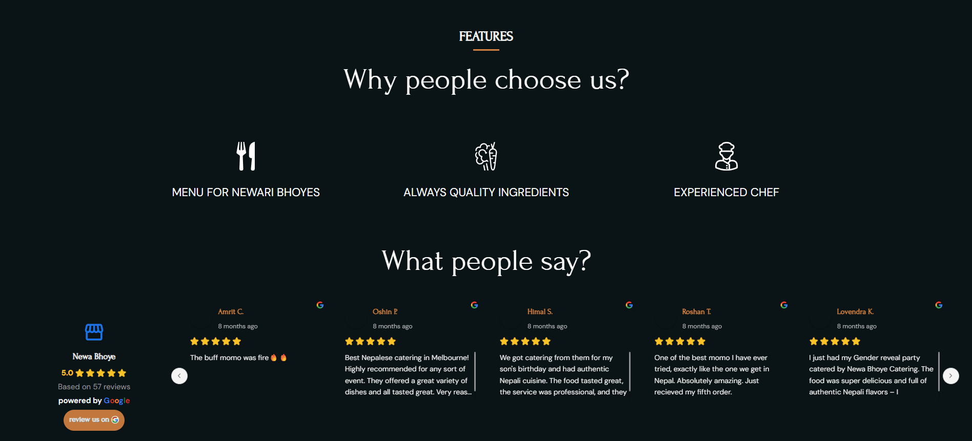 Newanhoye Testimonials